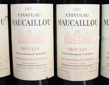 1987 Château Maucaillou - Moulis Cru Bourgeois - 12 Flessen