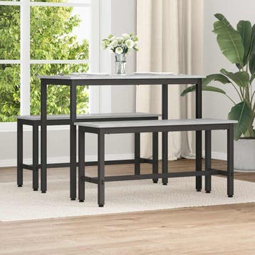vidaXL Eetbank Grijs Sonoma 100 x 32,5 x 48,5 cm, Verzenden