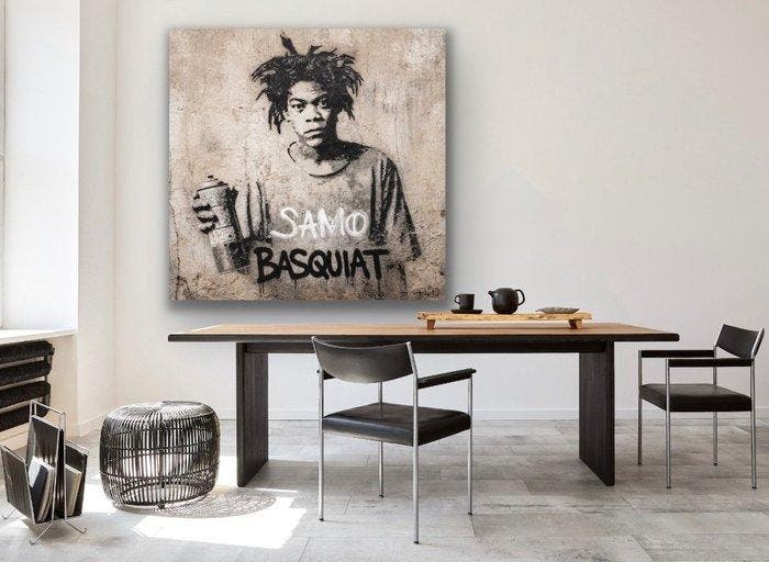 EMIR BERCUTTE - SAMO BASQUIAT - Toile L, Antiquités & Art, Art | Objets design
