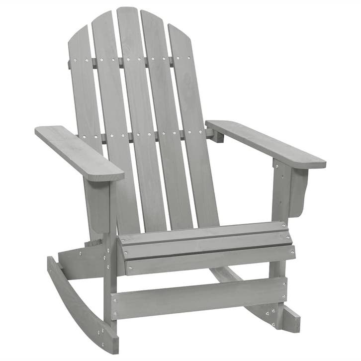 vidaXL Tuinschommelstoel hout grijs, Tuin en Terras, Tuinstoelen, Nieuw, Verzenden