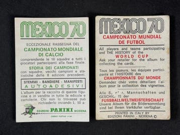 1970 Panini Mexico 70 World Cup, - Germany: Vogts & Hottges, Nieuw