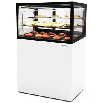 Neutrale Vitrine | INTEGRA | Wit/Zwart | 3 Niveaus |, Verzenden, Nieuw in verpakking