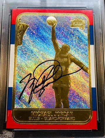 1998 Fleer Michael Jordan 23KT Gold - Prizm Holo Refractor, Nieuw