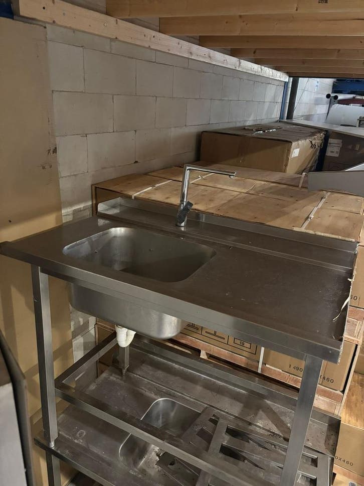 RVS tafel 116x75x91 lxbxh, Articles professionnels, Horeca | Équipement de cuisine, Enlèvement ou Envoi