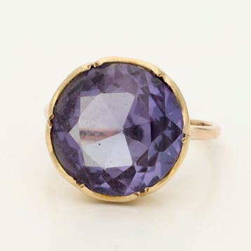Ring - 14 karaat Geel goud - 10.57ct. tw. - Kleurwissel, Nieuw