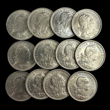 Portugal. Lot with 12x 50 Centavos Alpaca Coins (UNC)