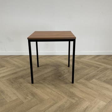 vierkante kantinetafel 70x70 cm, donker beuken - zwart, Bureau