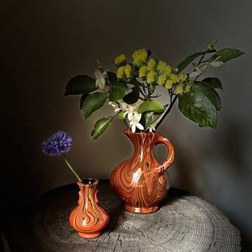 Vaas - Keramiek - Japan - Rainbow Flow-Glaze - Eizan