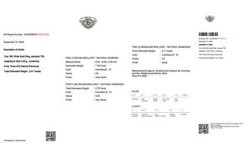 Ring - 18 karaat Witgoud - 2.41ct. tw. Diamant (Natuurlijk), Nieuw