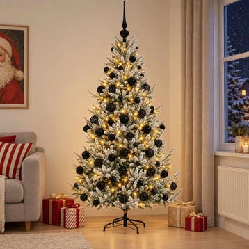 vidaXL Kunstkerstboom met kerstbal 240 cm 300 LEDs Warmwit, Verzenden, Nieuw