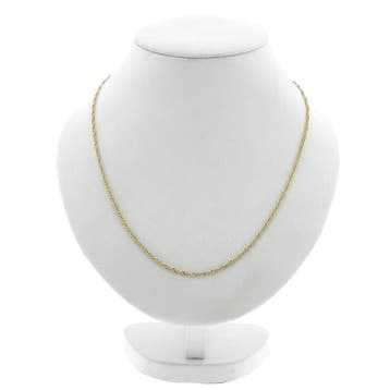 Gouden Singapore schakelketting, Handtassen en Accessoires, Kettingen, Ophalen of Verzenden, Gebruikt, Goud, Goud