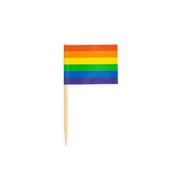 Regenboog Cocktailprikkers 6cm 50st, Verzenden, Nieuw