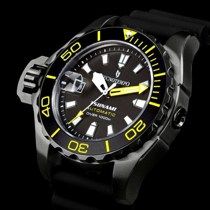 Tecnotempo - Automatic- Professional Diver 1000M Tsunami -, Handtassen en Accessoires, Horloges | Heren