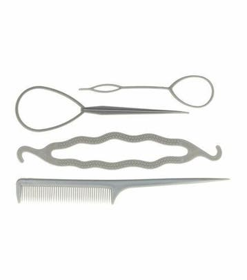 Styling Tool Set – Kunststof – Topsy Tail Knotrolband, Nieuw
