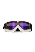 Goggles Motorbril Skibril Bril Wit Montuur Blauwe Spiegelgla, Ophalen of Verzenden, Nieuw