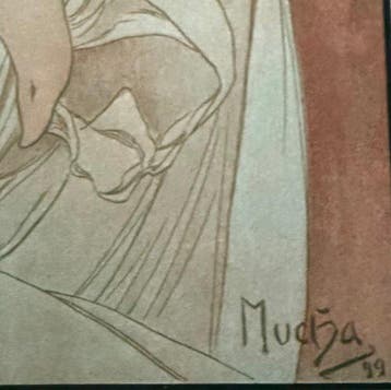 Marie Alphonse Mucha - “Repos de la nuit, 1899”. Gesigneerd