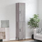 vidaXL Hoge kast 34,5x34x180 cm bewerkt hout grijs sonoma, Verzenden, Nieuw