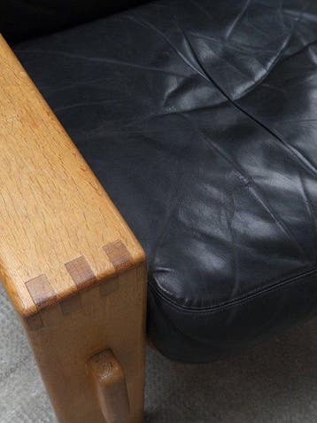 Asko - Esko Pajamies - Fauteuil - Bonanza - Eik, Leder