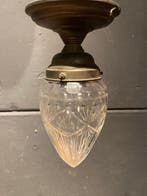 Lamp - Glas, Messing - ceiling lamp - brass