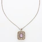 Zonder minimumprijs - Halsketting Zilver - Amethist, Nieuw