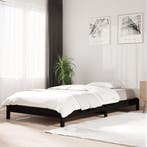 vidaXL Bed stapelbaar 90x200 cm massief grenenhout zwart, Maison & Meubles, Chambre à coucher | Lits, Verzenden