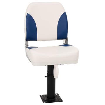 vidaXL Bootstoel 1 set inklapbaar 41x36x48 cm blauw en wit, Watersport en Boten, Bootonderdelen, Verzenden, Nieuw