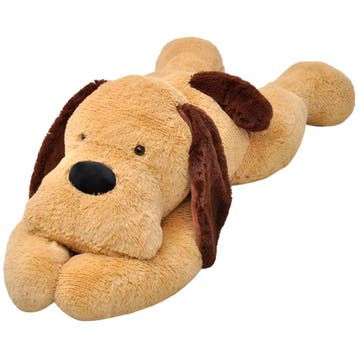 vidaXL Knuffelbeest hond 160 cm pluche bruin, Verzenden