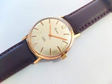 Cimex - Ebauche Suisse - Mechanical - mens - gold plated -, Nieuw