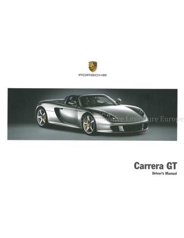 2005 PORSCHE CARRERA GT INSTRUCTIEBOEKJE ENGELS