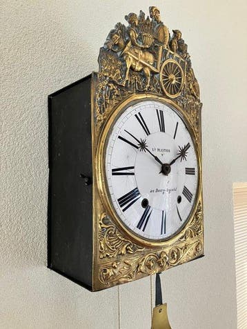Horloge comtoise (4) - Antique Cuivre, Métal, Émail -, Antiquités & Art
