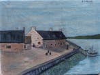 Alfred Wallis (1855-1942) attribuito a - Veduta costiera, Antiquités & Art