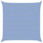 vidaXL Zonneschaduwzeil Blauw en Wit 7 x 7 m HDPE, Verzenden, Nieuw