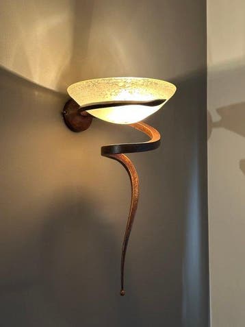 Wandlamp - Terzani Vintage design wandlamp - glas en metaal