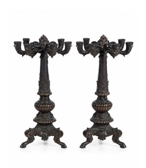 Importante par de candelabros (95 cm) - Kandelaber (2) -, Antiek en Kunst, Antiek | Meubels | Stoelen en Sofa's