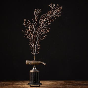 sculptuur, Whale with Gorgonian - 510 mm - Echt Exclusieve