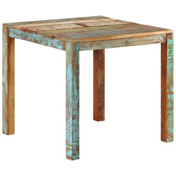 vidaXL Eettafel 82x80x76 cm massief gerecycled hout, Huis en Inrichting, Verzenden, Nieuw