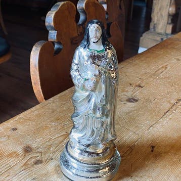 Beeldje - Gesù Cristo benedicente - 20 cm - geblazen glas, Antiek en Kunst