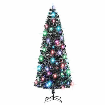 vidaXL Voorverlichte kerstboom met standaard en LED 240 cm, Verzenden