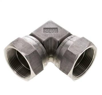Raccord coudé 90deg G1 1/2 Femelle Haute Pression Acier, Verzenden