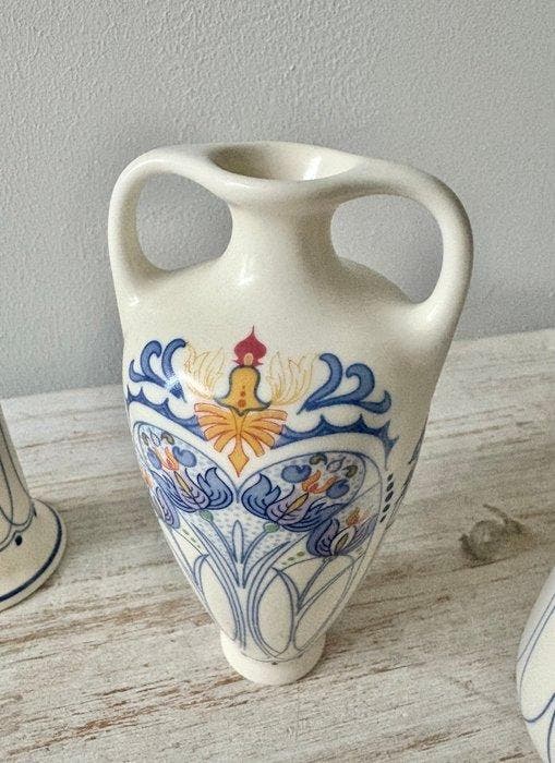 Goedewaagen, - Art Nouveau Stil - Vaas (4) - Amata -, Antiquités & Art, Antiquités | Verre & Cristal