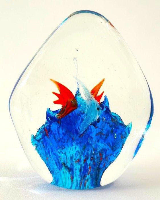 Scultura Artistica Acquario Sommerso a Goccia - Italia,, Antiek en Kunst, Antiek | Glaswerk en Kristal