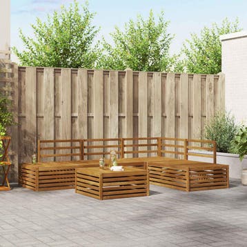 vidaXL Buiten bank set 5 Stuk Naturel Massief Acacia Hout, Verzenden