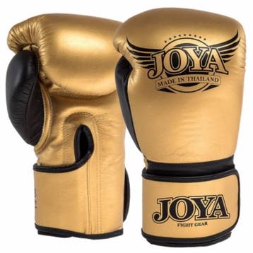 Joya POWER MAX Kickboks Handschoenen Goud Zwart Leder, Sport en Fitness, Boksen, Verzenden, Nieuw, Overige