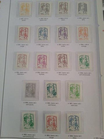 France 2013/2013 - Lot timbres France MNH auto-adhésif, Gestempeld
