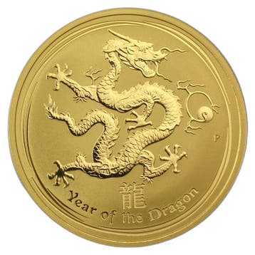 Gouden Lunar III Year of the Dragon 2012 1 troy ounce