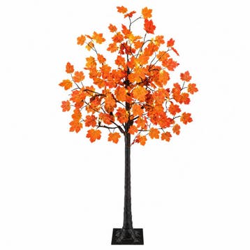 vidaXL LED-esdoorn-kerstboom Bruin 120 cm Kunststof 48 LEDs, Verzenden