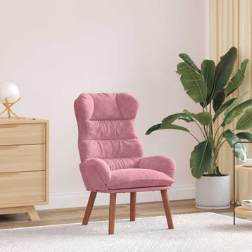 vidaXL Fauteuil Roze 69 x 74 x 93 cm Fluweel, Verzenden, Nieuw
