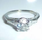 Bague Platine - 1.16ct. tw. Diamant (Naturelle) - Centre du, Nieuw