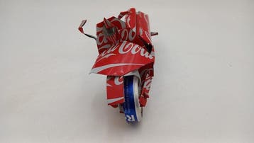 Modelauto - Vespa o Lambretta fatta con lattina CocaCola