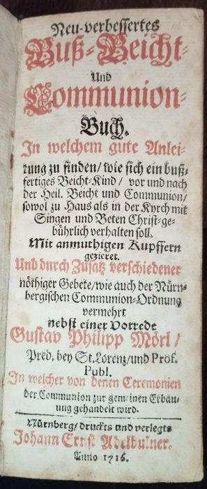 Möri, Gustav Philipp - Neu-verbessertes Buß-, Beicht- Und